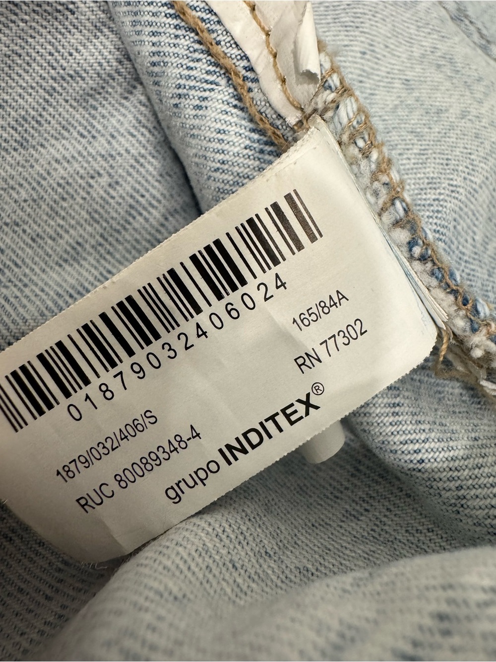 Zara Cropped Raw Hem Denim Jacket Light Wash Size S - Picture 7 of 9